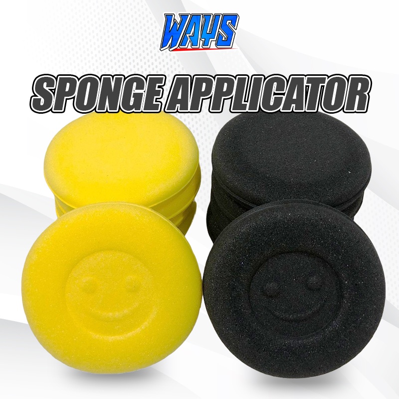 WAYS Sponge Applicator Detailing Polish | Busa Spon Poles Coating Foam Wax Pad Body Motor Mobil