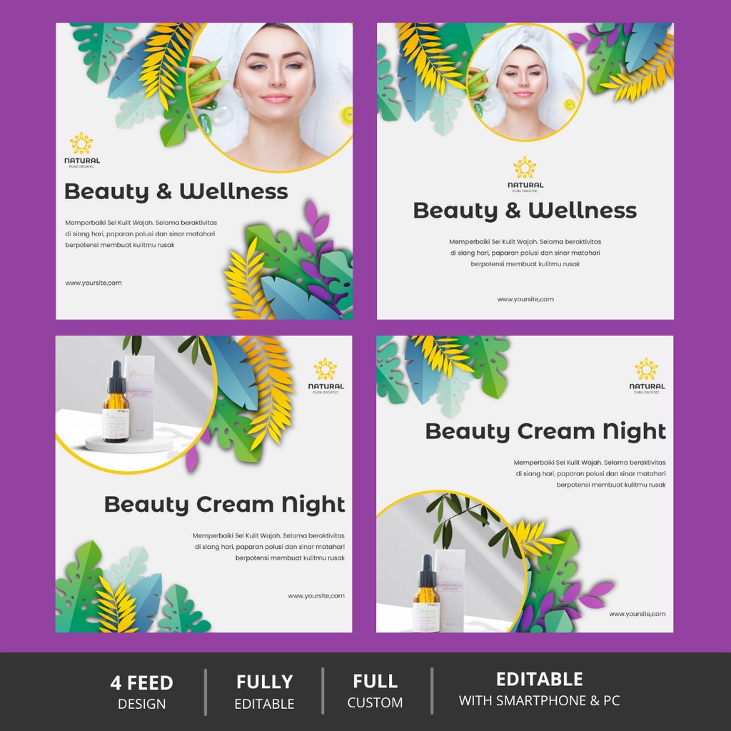 Template Canva Premium Tema Kecantikan