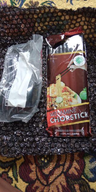 10 Pasang Sumpit 22 Cm Melamin Golden Dragon Kz004