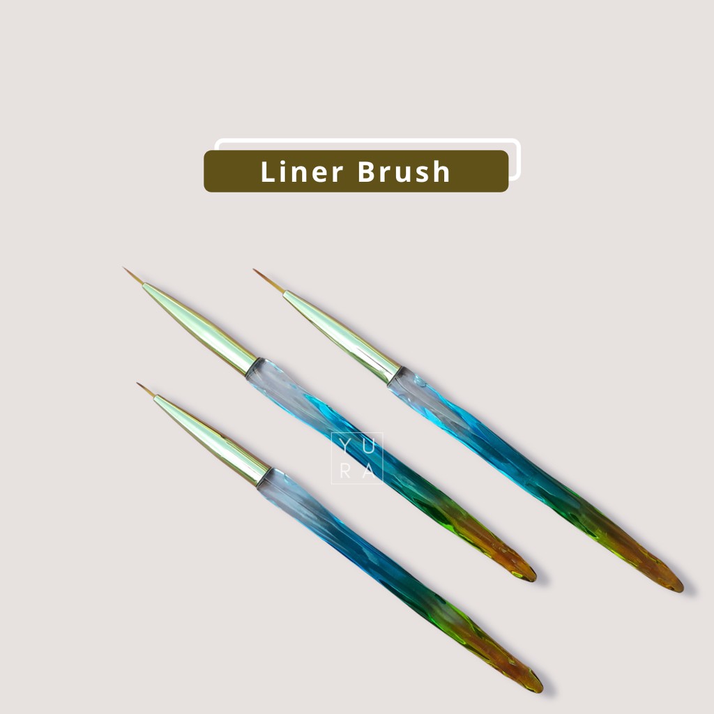 Brush Liner Drawing Kutek Gel Nail Art Warna Hologram (NP-41)