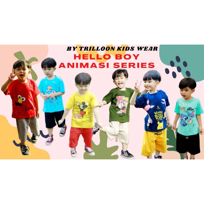 HELLO BOYS ANIMASI SERIES by TRILLOON KIDS WEAR izzi.kids