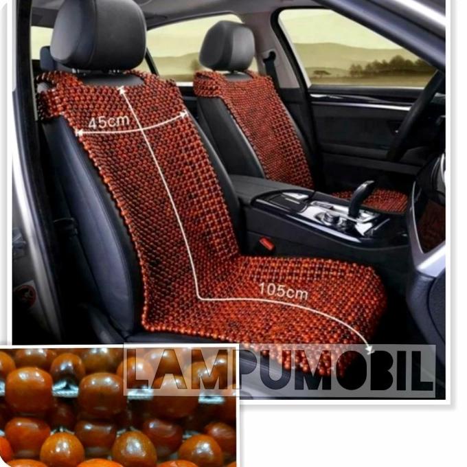 Ready Stock Universal _ Alas Duduk Wood Rematik Sandaran Jok Mobil