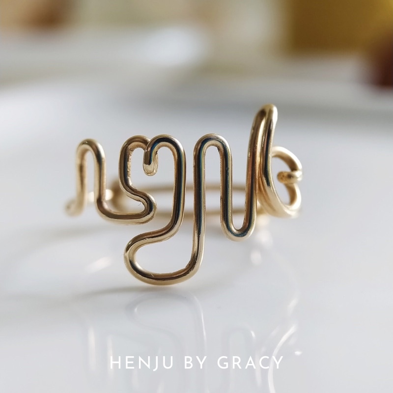 HENJU BY GRACY | Aksara Jawa Ring | Cincin Aksara Jawa | Cincin Angka | Cincin Aksara Angka | Cincin