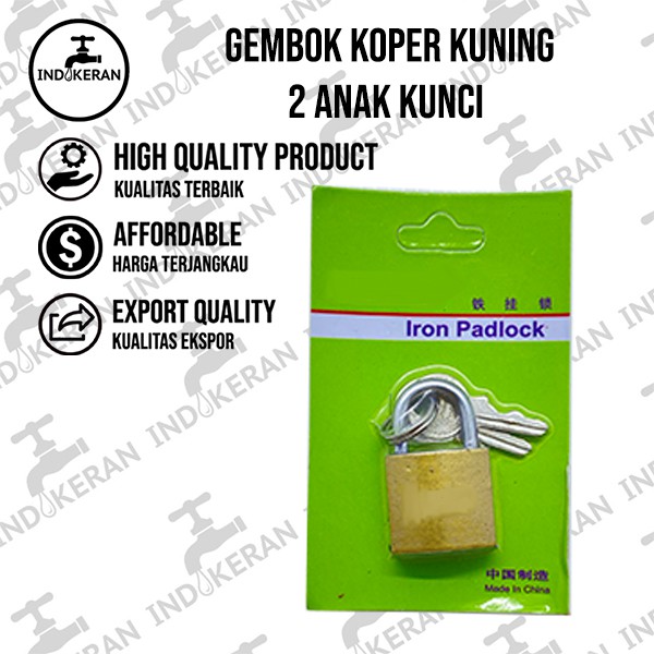 INDOKERAN - Gembok Koper Kuning - 30 MM - High Quality