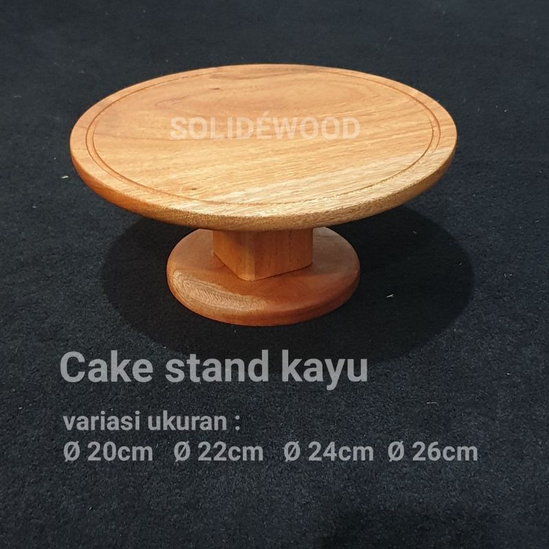 RIN Cake stand kayu alas tatakan cake / kue