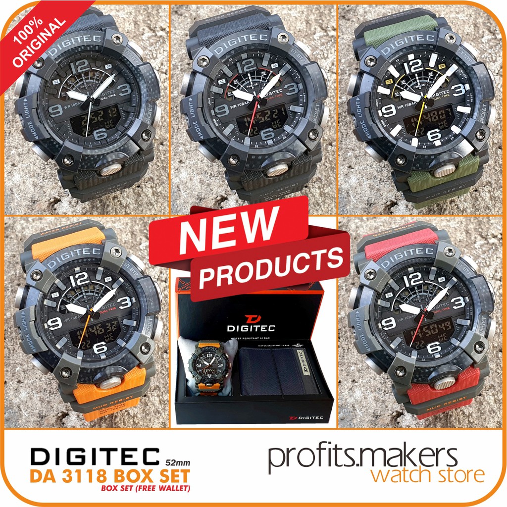 DIGITEC BOX SET DA 2118 / DA-2118 / DA3118 / DA 3118Watch DG Jam Tangan ORIGINAL