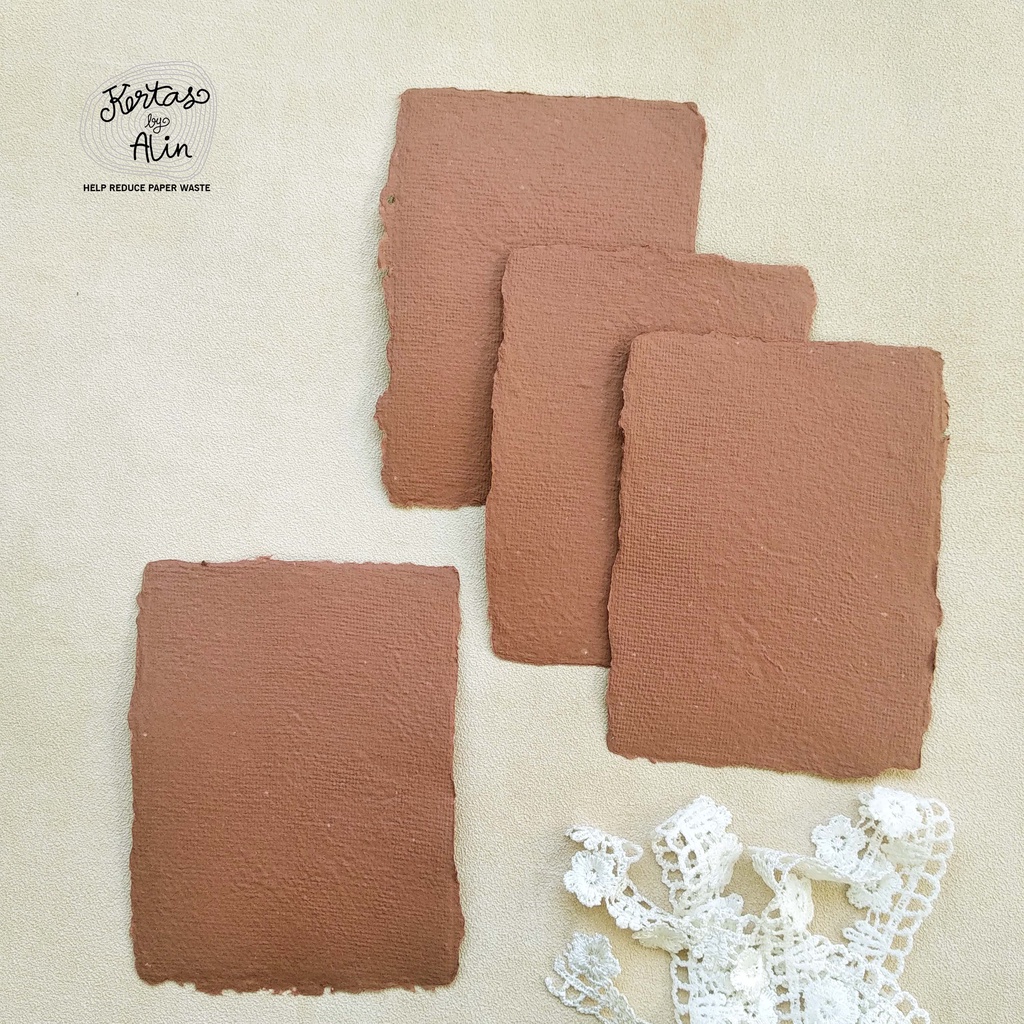 

Kertas Daur Ulang Warna Terakota ota Ukuran A7 (Ada Minimal Order)