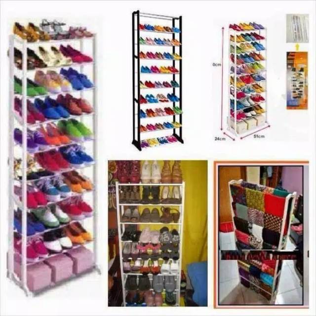 Amazing rak multifungsi sepatu rak hijab display warkop