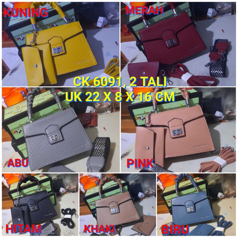 Tas fashion ck 9011&amp; 6091 import 2 tali uk 20 x 13 cm handbags selempang