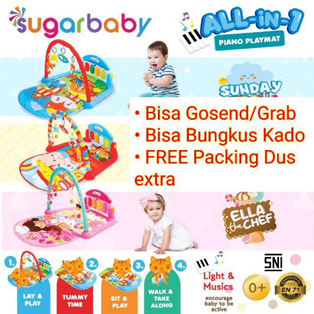 Sugarbaby Sugar Baby All in 1 Piano Playmat alas main bayi