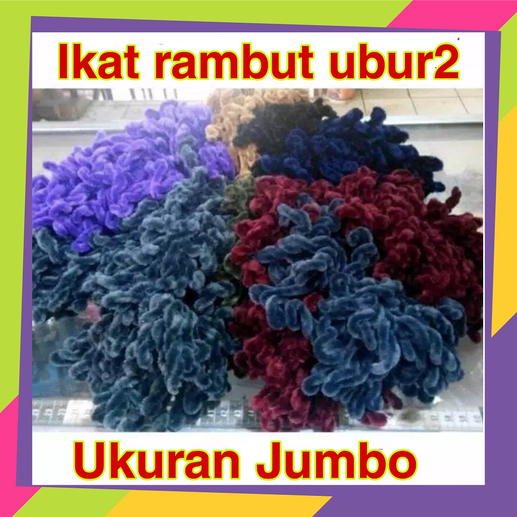 534 Ikat rambut ubur ubur  Jumbo Ikat  rambut  cendol 