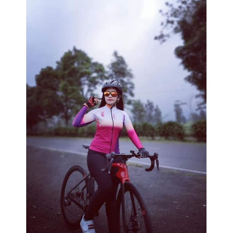 BAJU SEPEDA WANITA SXB WOMEN'S SUPERMASSIVE JERSEY ROAD BIKE - PRINT