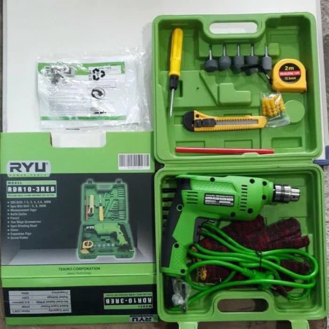 RYU Mesin Bor set 10mm + 22pcs accesories