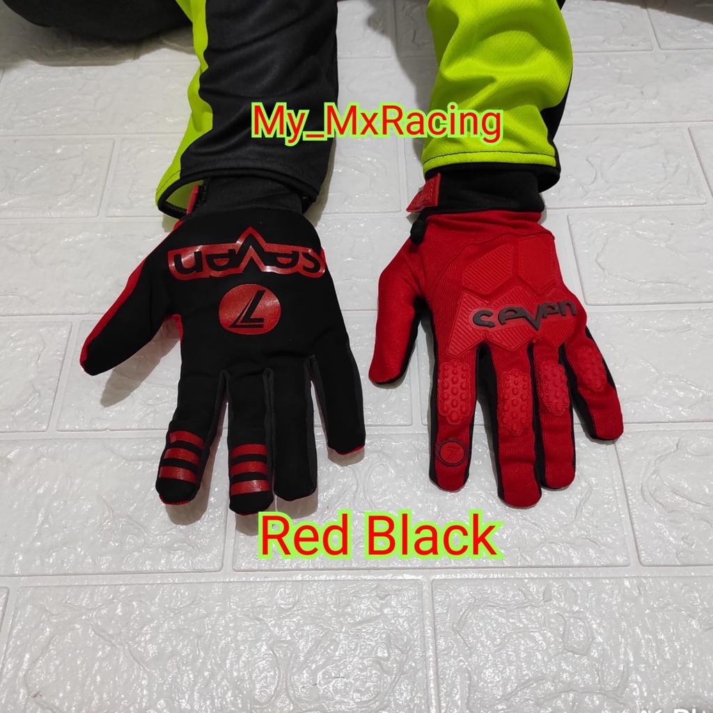 sarung tangan cross trail sarung tangan berkendara gloves anti slip sarung tangan murah bisa cod sarung tangan motor terlaris glove offroad RED