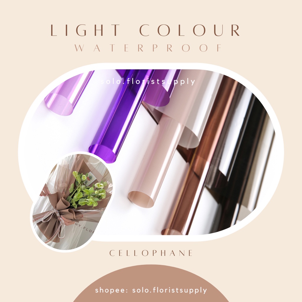 

WATERPROOF LIGHT COLOUR CELLOPHANE OPP FLOWER WRAPPING KERTAS TRANSPARAN POLOS WARNA WATERPROOF KERTAS BUKET PEMBUNGKUS BUNGA floral wrapping kertas bouquet buket bunga kertas craft paper polos garis doff matte paper cellophane opp paper florist