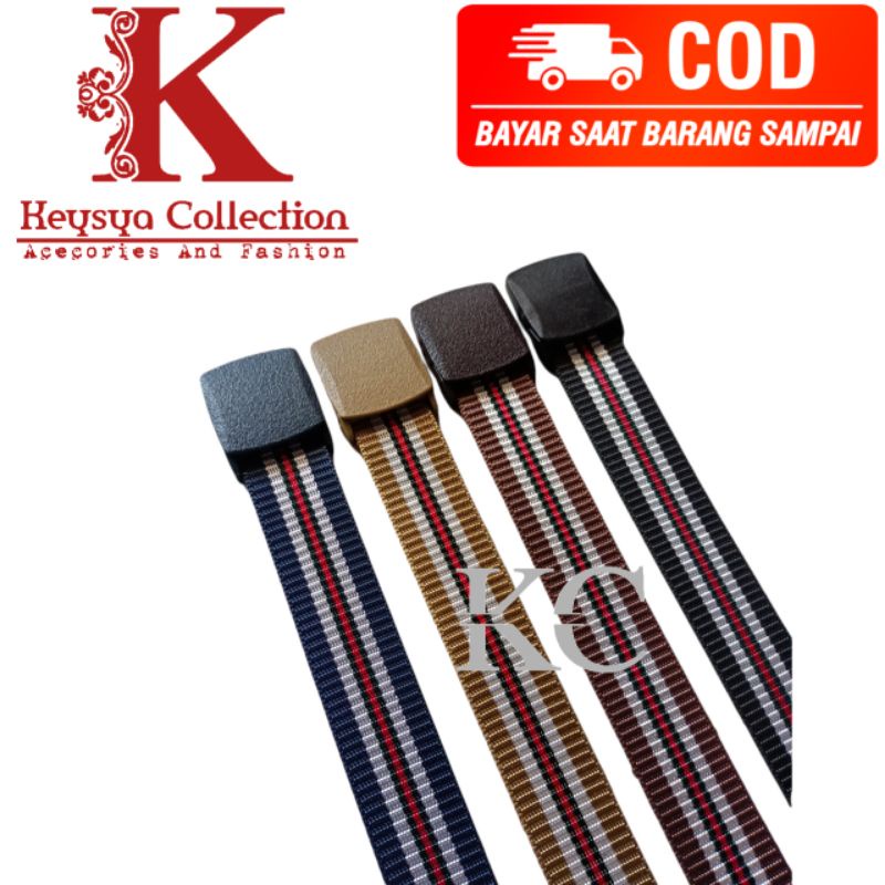 ikat pinggang pria Canvas nylon/ ment belt nylon canvas anti metal detektor