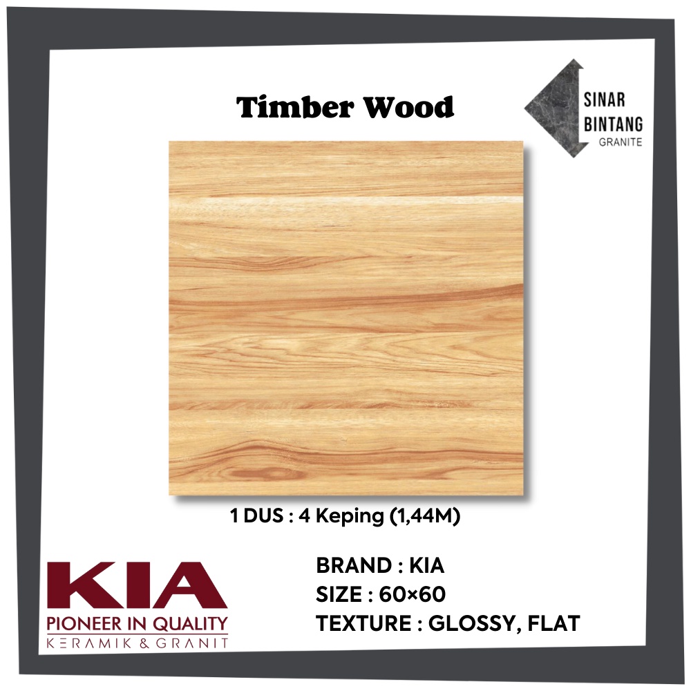 Granit 60X60 | Granit Lantai Timber Wood KIA