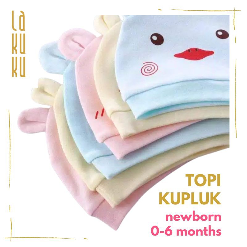 Topi Kupluk Anak Bayi Newborn 0-6 bulan soft Cotton, Nyaman dan Lucu