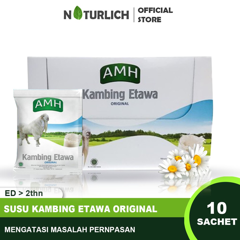 

susu kambing etawa amh original isi 10 sachet menjaga kesehatan tubuh dan mengatasi masalah pencernaan
