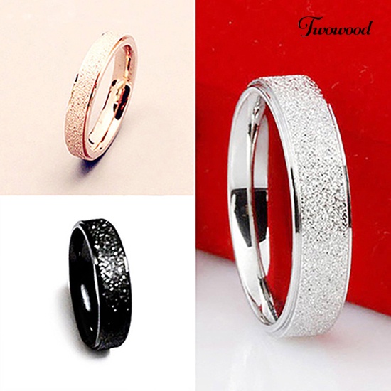 Cincin Bahan Stainless Steel Matte Untuk Pria Dan Wanita