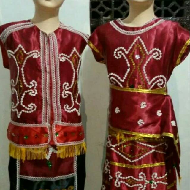 Baju adat dayak // baju adat kalimantan barat anak2 size S dan M