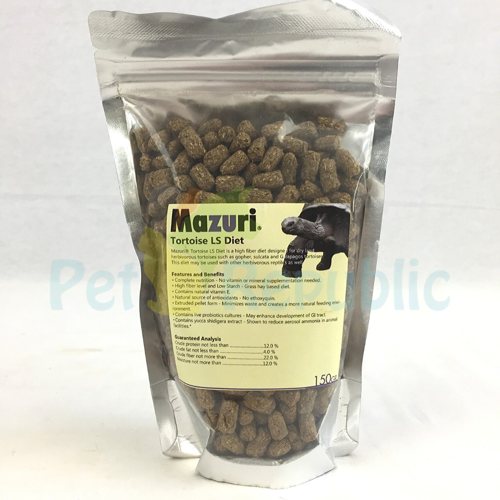 

MAZURI Makanan Kura Darat Tortoise Diet LS 150gram