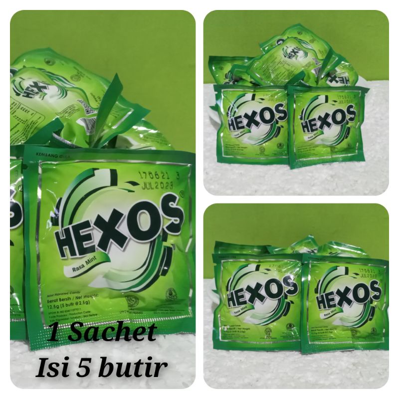 

Permen Hexos Mint ( Sachet )12,5 g ( isi 5 butir )