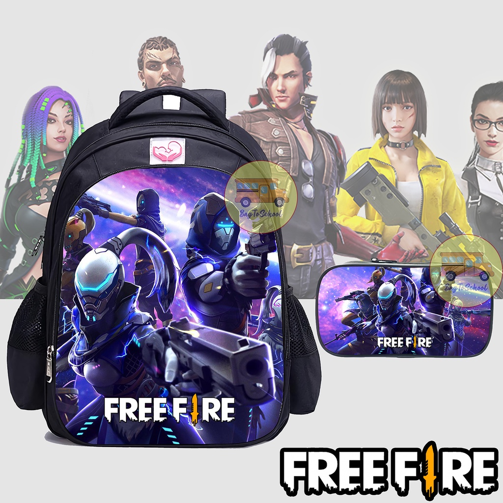 Tas Anak Ransel Fashion Sekolah Anak Laki Laki PAUD TK SD SPIDERMAN FREEFIRE