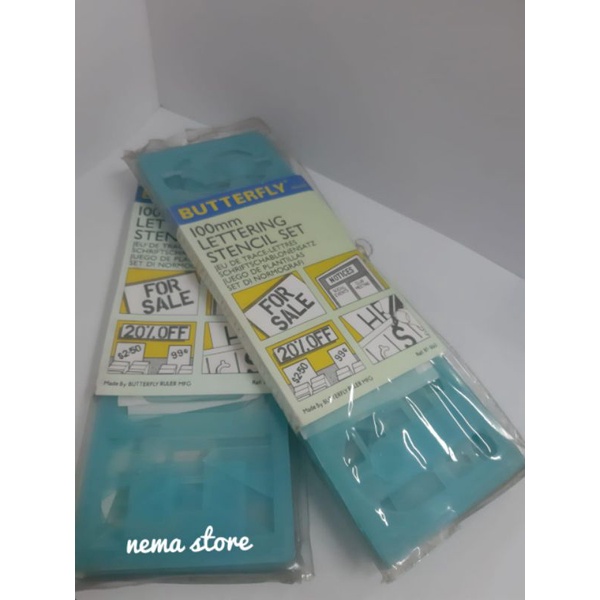 

BUTTERFLY PENGGARIS SABLON/MISTAR SABLON/ LETTERING STENCIL SET BT 860