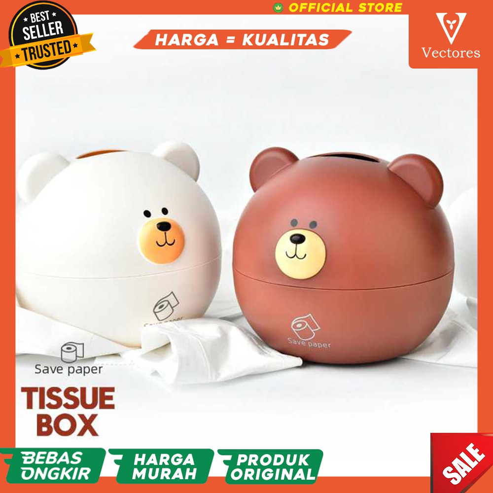 Tissue Tisu Box Model Beruang Lucu Untuk Anak Mini Original