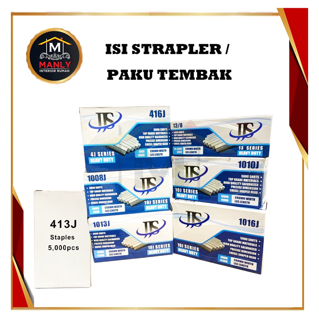 Air Stapler Gun 1016J Paku U isi 5000 pcs / Refill isi Staples 1016J