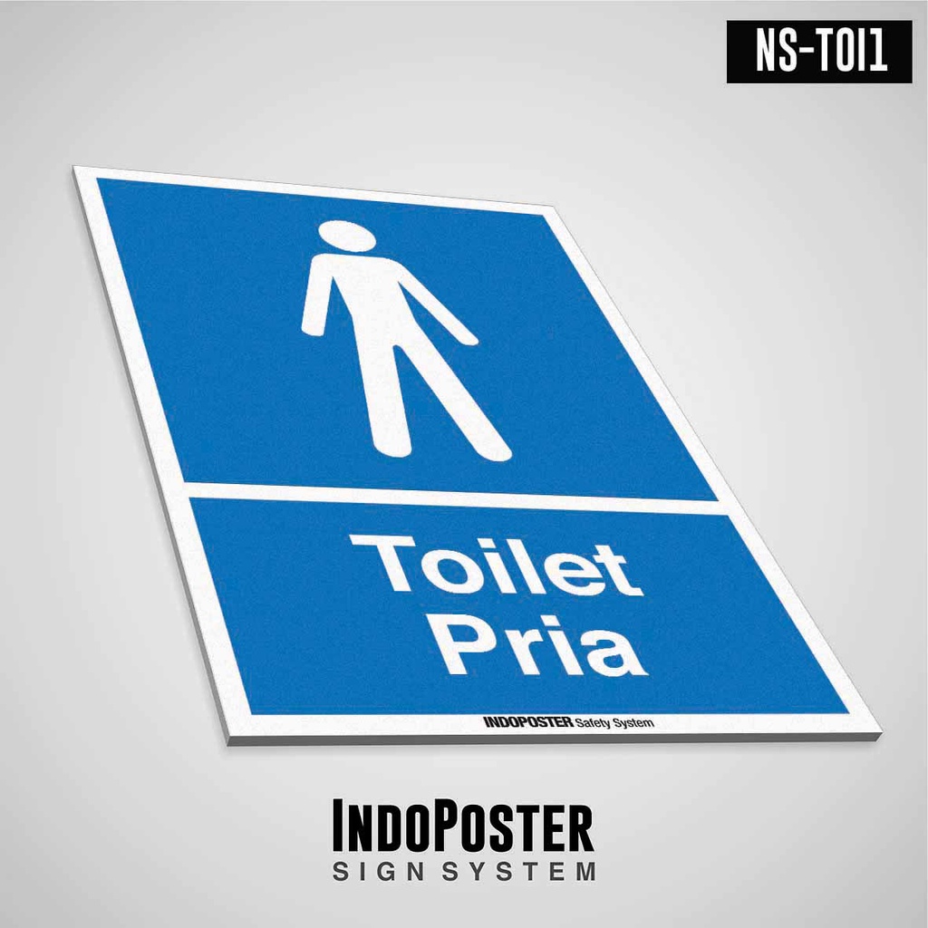 

Safety Sign PVC Toilet / WC Pria Standar ISO 7001