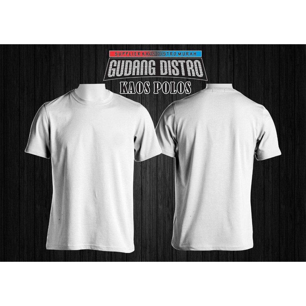 Baju Kaos Polos Polosan Combed 30s Lengan Pendek Putih Shopee Indonesia