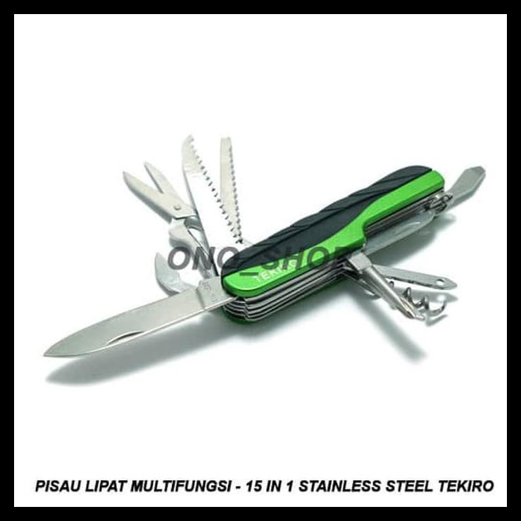Pisau Lipat Multifungsi - 15 In 1 Stainless Steel Tekiro