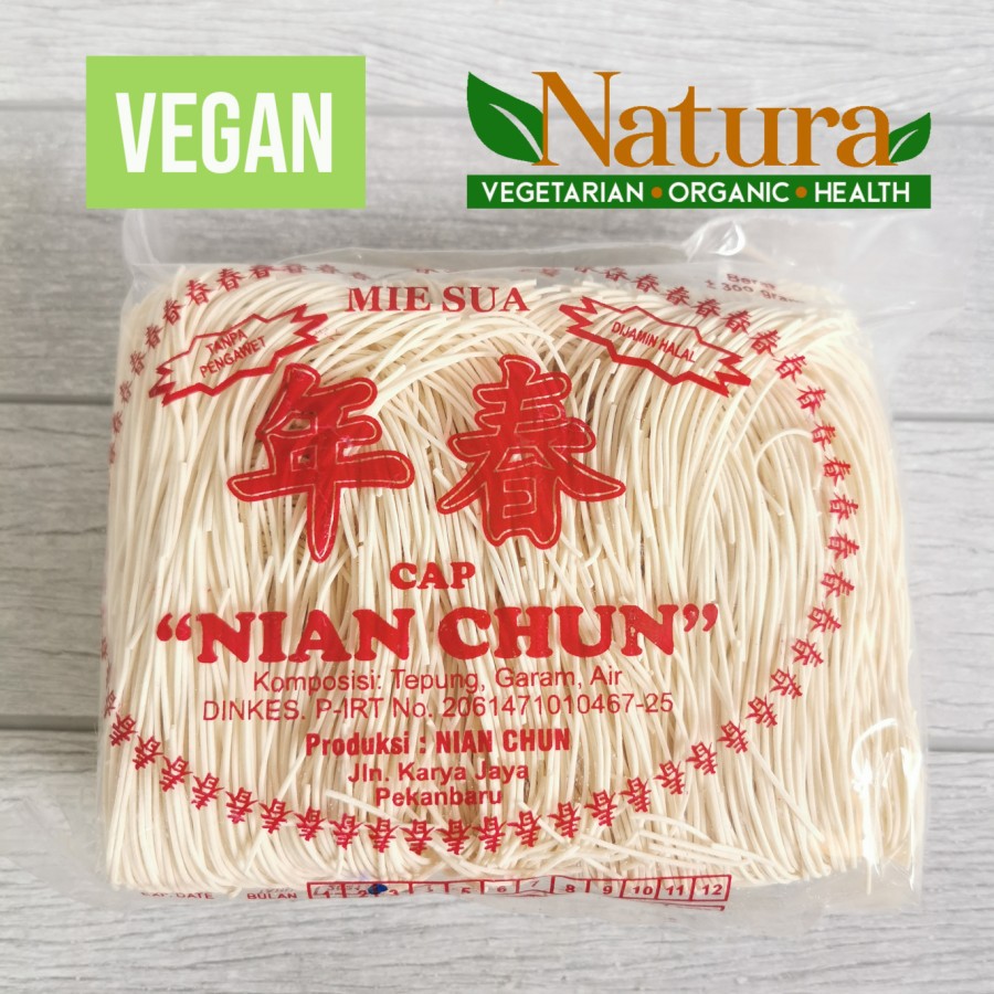 

Nian Chun Mie Sua Misua Bagan 300gr Vegetarian Vegan