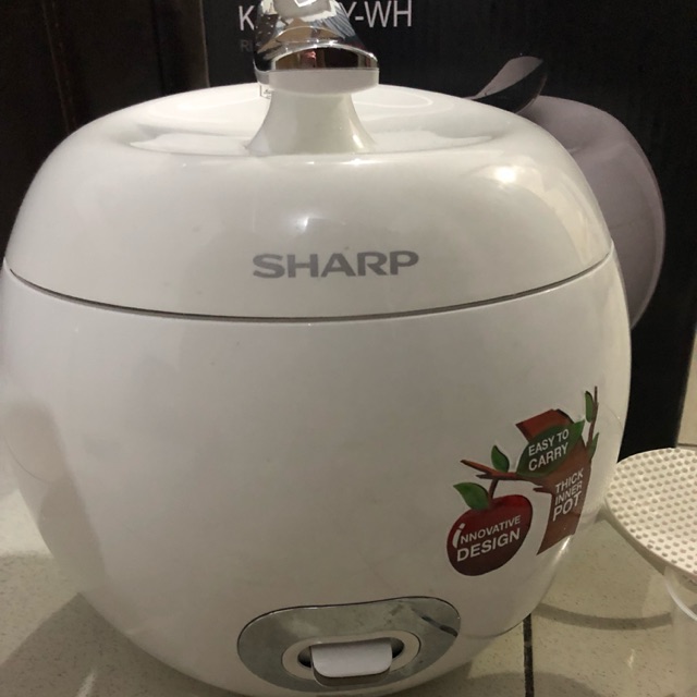 Rice cooker sharp apel 0.8 liter KSP8MYWH putih