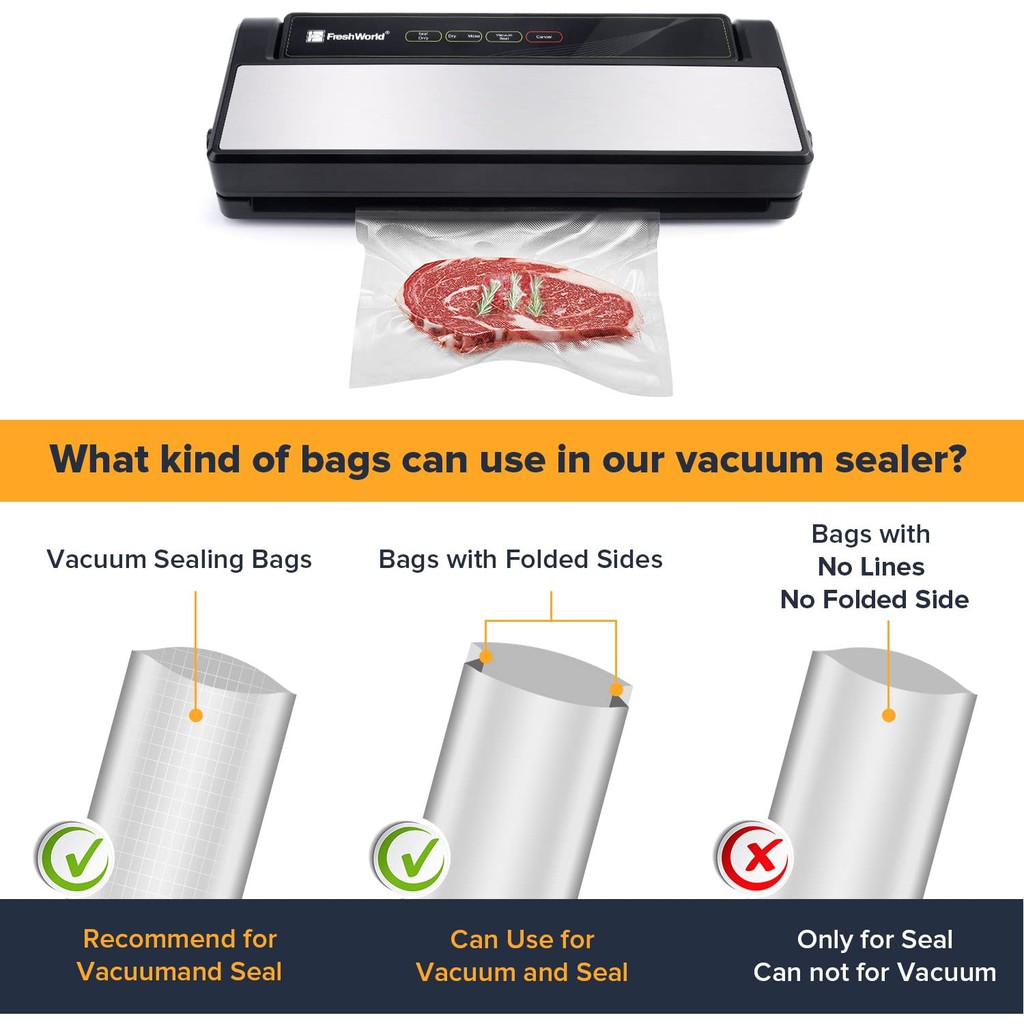 FRESH WORLD TVS-2018 Mesin Vacuum Sealer Komersial Vacum Makanan (Bisa Basah)