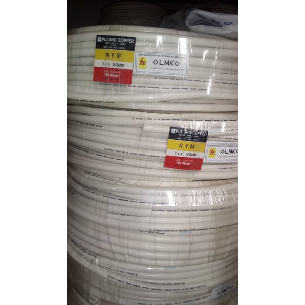 Kabel Listrik NYM 3x4mm2 PULUNG 100 Meter ( 3x4mm 3x4 mm 3 x 4 mm2 100M )