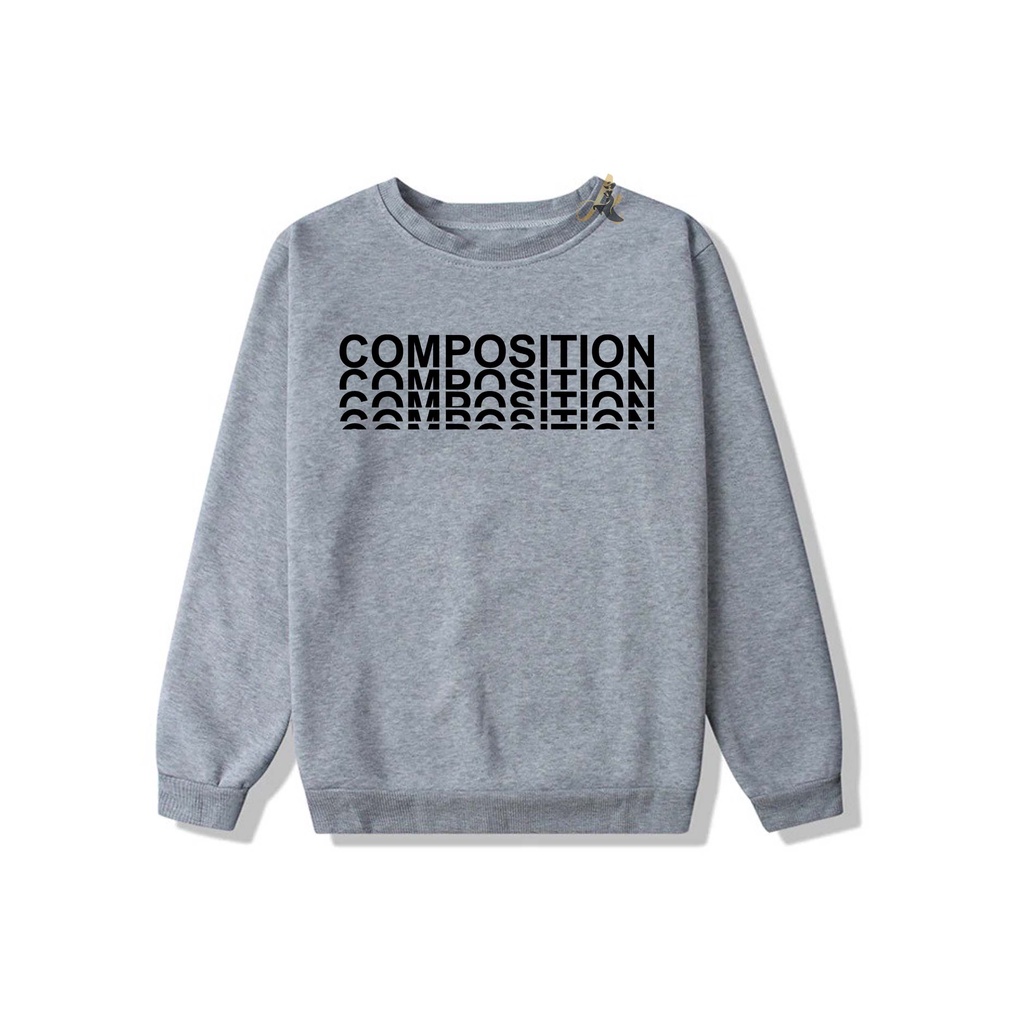 Sweater crewneck COMPOSITION sweater Pria dan wanita  distro polos