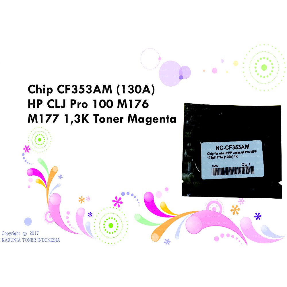 Chip Toner CF353A 130A HP PRO100 M176 M177 M551N M177FW 1.3k Toner Magenta