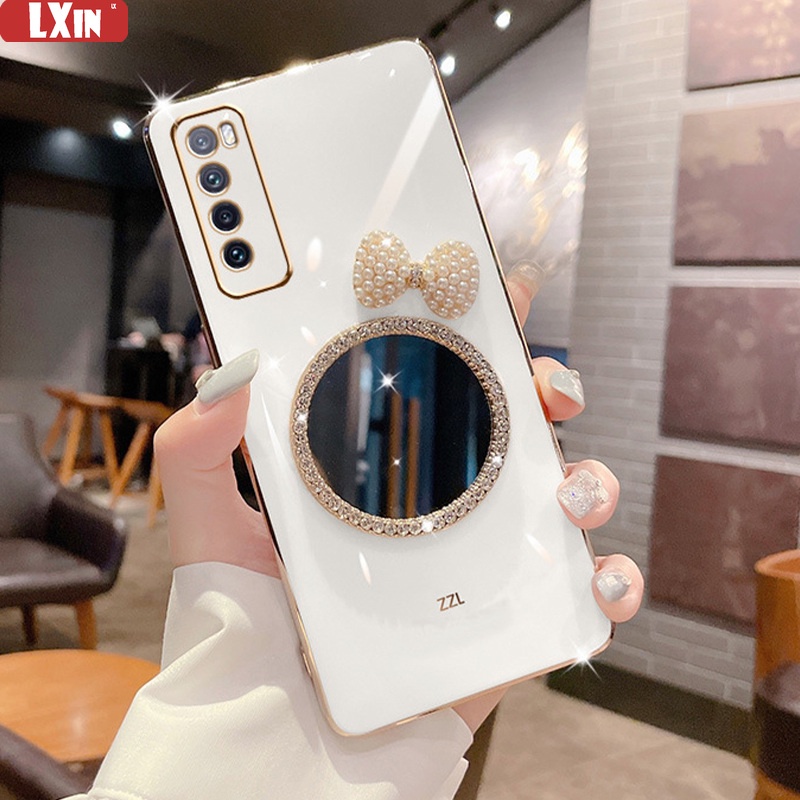 Casing Silikon Huawei Nova 8i 7i 7SE 5T 3i Y6P 2020 Y7A Y9S Y7 Pro Y9 Prime 2019 Aksen Cermin