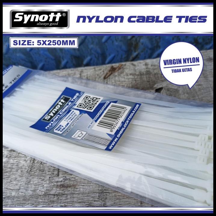 

Kabel Tis 250 Mm X 5 Mm Cable Ties Putih Isi 100Pcs