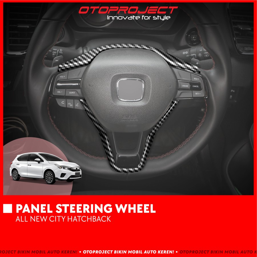 PANEL STERING WHEEL COVER ALL NEW CITY HACTBACK CARBON