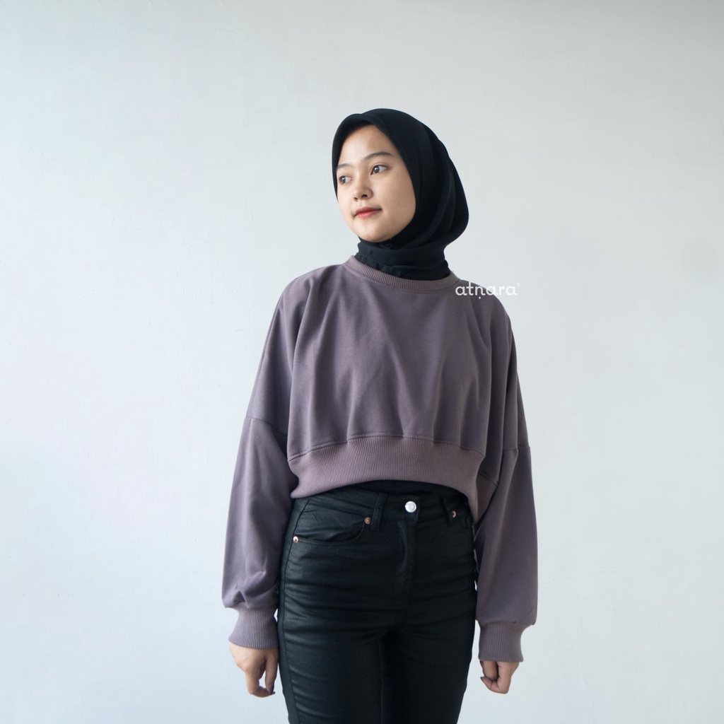 Nara Grosir - Real Crop Sweater l Sweater Wanita