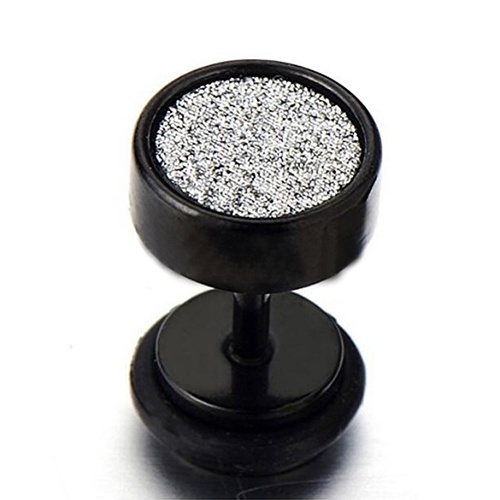 Hu Hu Hu Hu Hu Alat Bantu Pasang Kacamata♡ Anting Ear Plugs Bahan Stainless Steel Warna Hitam Gaya Punk Untuk Unisex