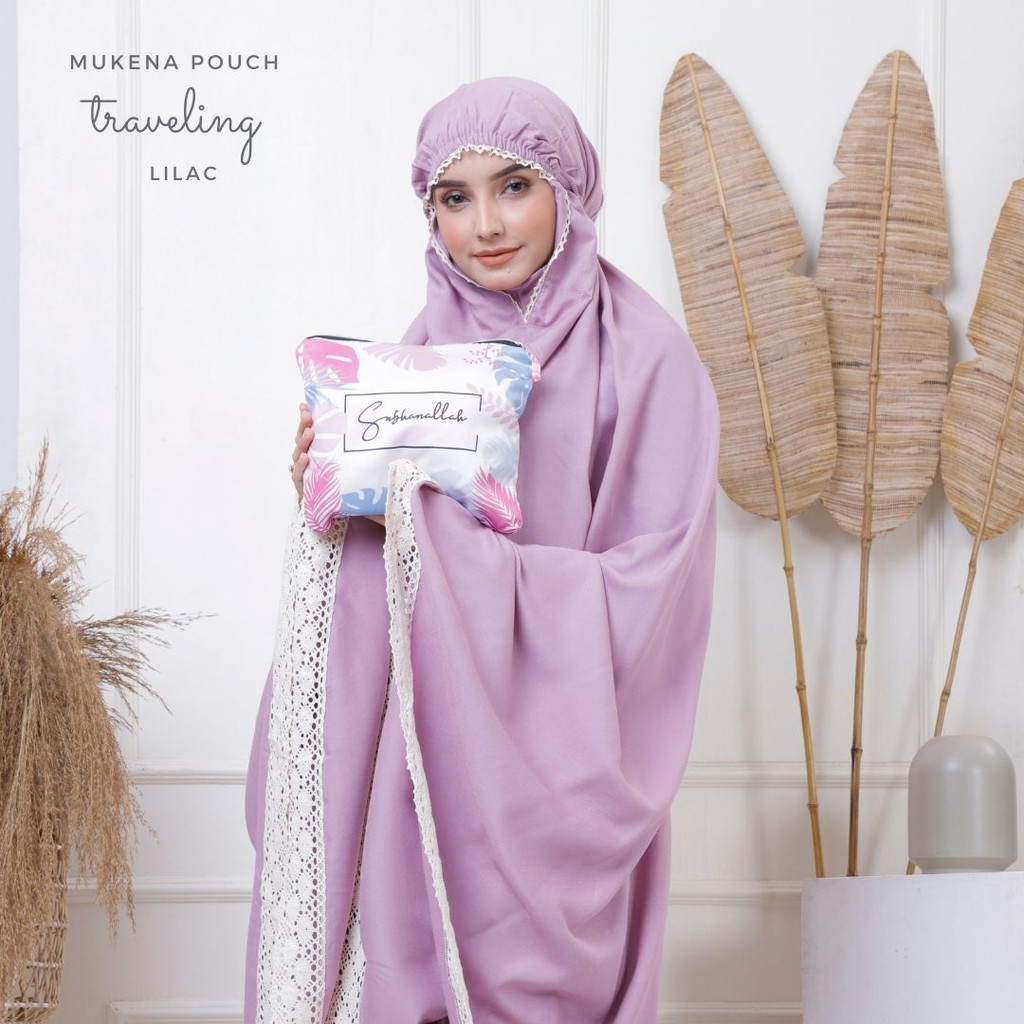 Mukena Katun Rayon Renda Pouch Traveling