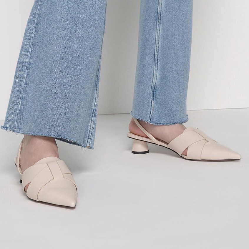CNK C&K Cylindrical Heels Slingback Pump 197-5