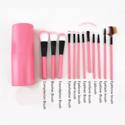 Brush Kuas Make Up Set Tube 12in1 Plus Tabung Penyimpanan Serbaguna / Brush Kosmetik isi 12pcs Multifungsi