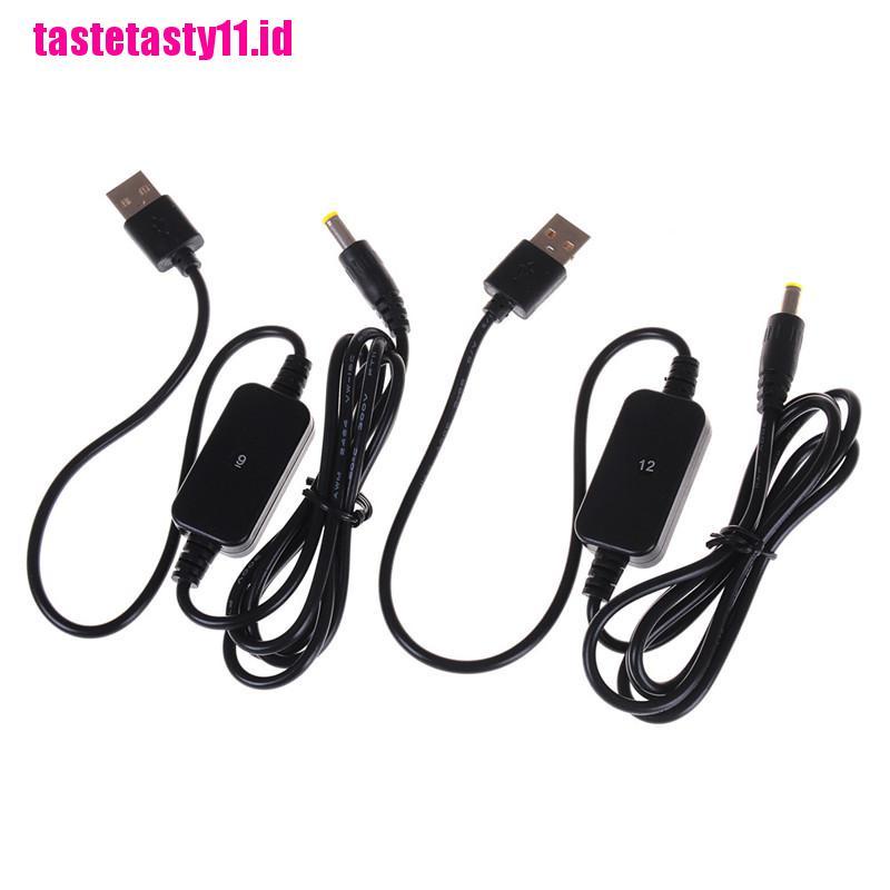 Kabel Konverter Konektor USB DC-DC 5V Ke 9V / 12V Jack 5.5x2.1mm