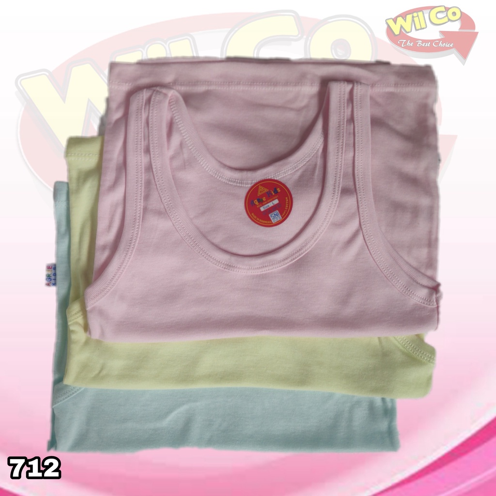 K712T - (Dijual Per 3 Pcs) SINGLET KAOS DALAM ANAK PAKAIAN DALAM ANAK AGREE USIA 1 - 7 TAHUN